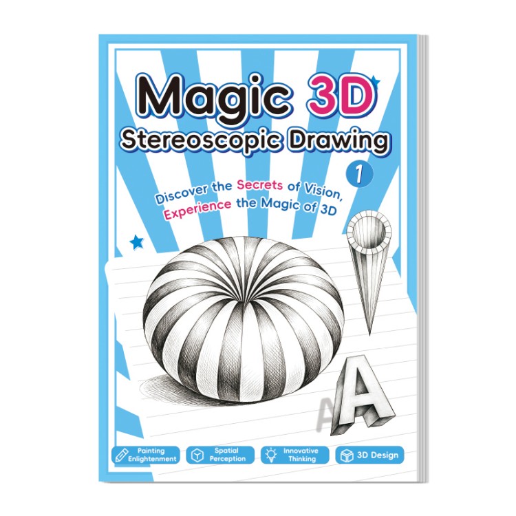 İngilizce Baskı 3D Stereoskopik Çizim Kitabı