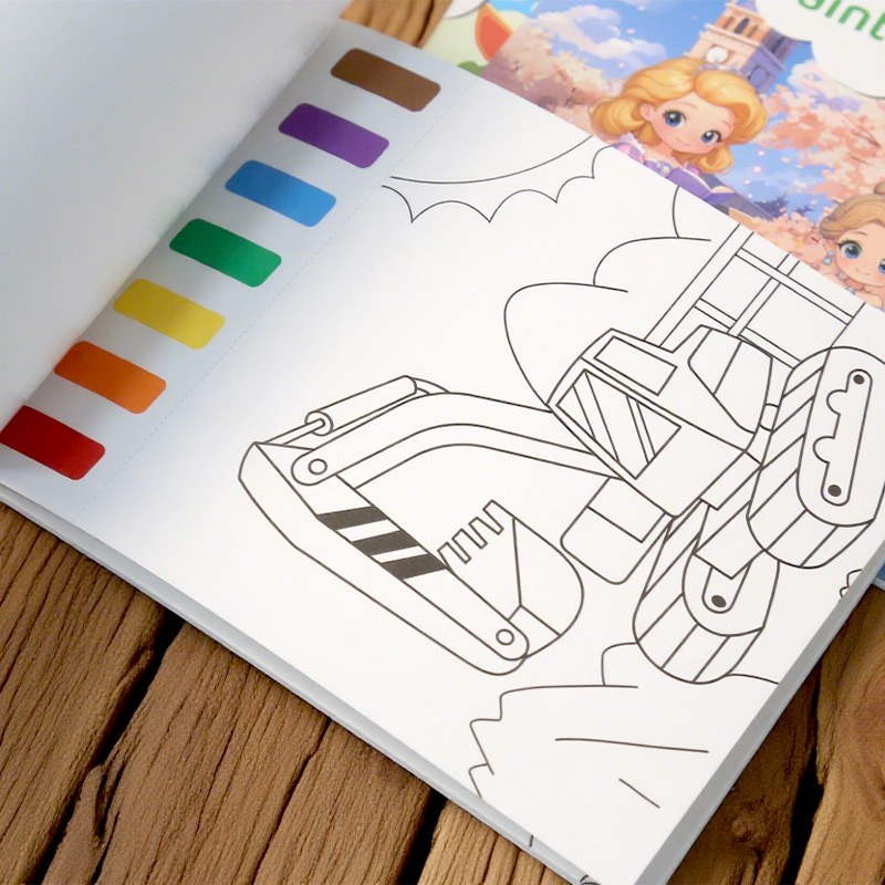 Theme Pattern Watercolor Coloring Book